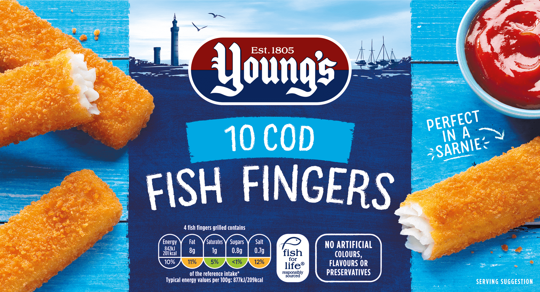 10 Cod Fish Fingers • Young's Seafood
